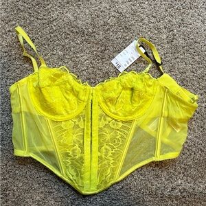 Yellow Lace Bustier